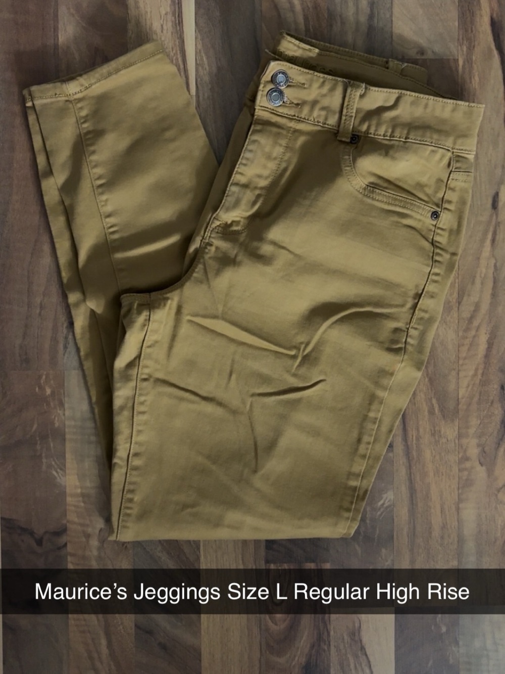 Maurices High-Rise Jeggings in Mustard Yellow